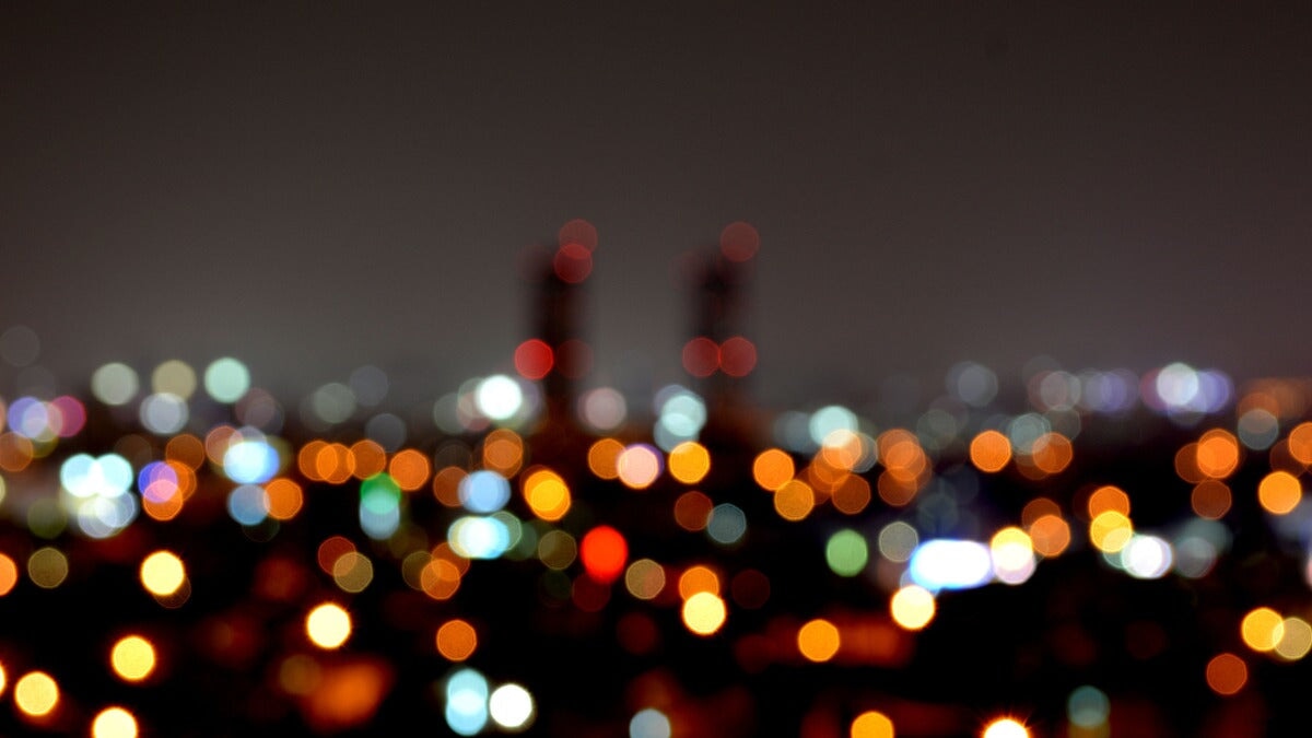 vue de la ville la nuit