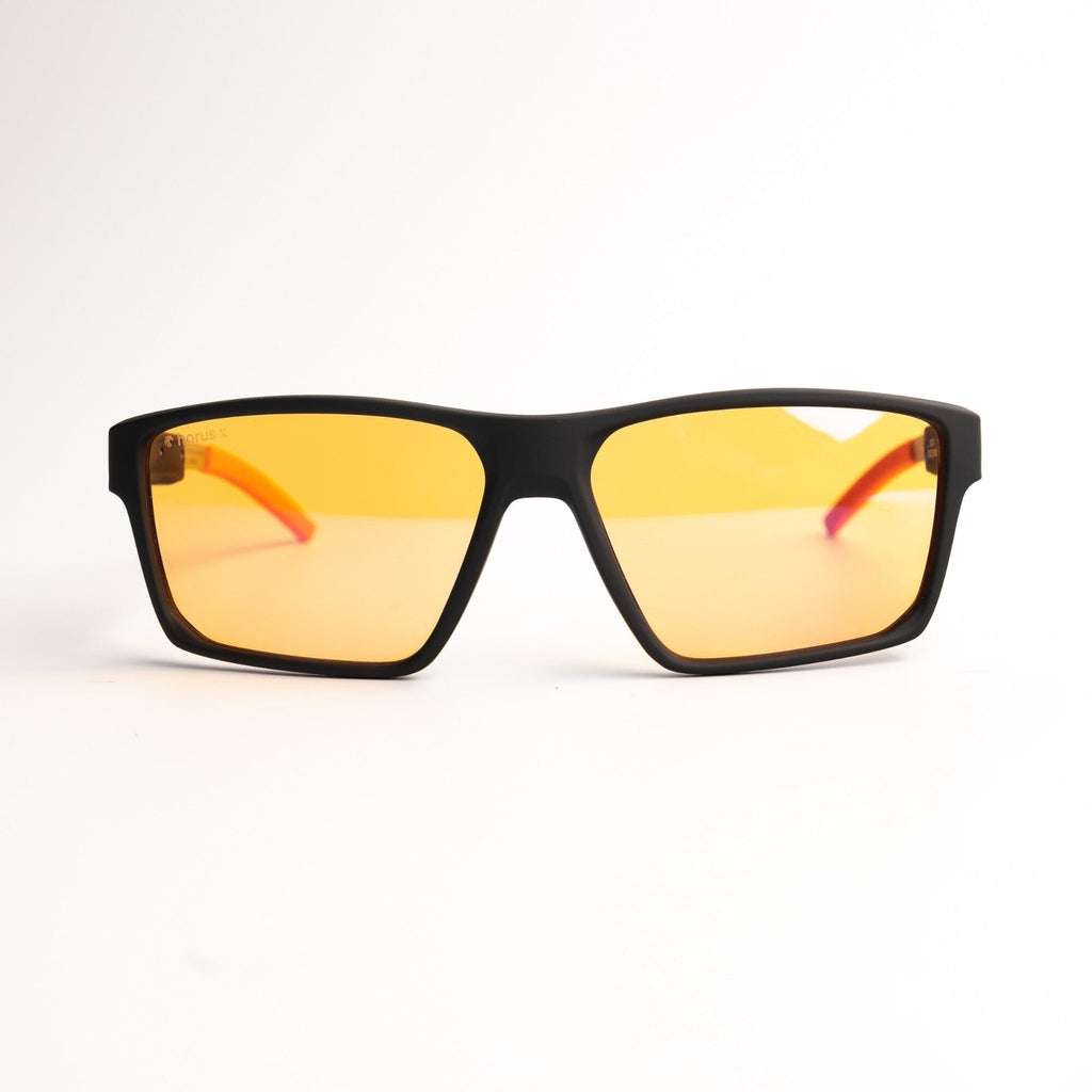 lunettes de gamer la revolution orange horus x vue face